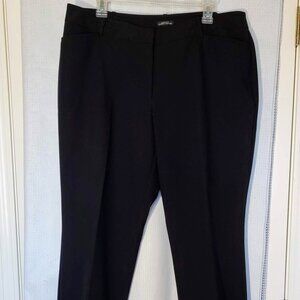 Worthington Curvy Fit Perfect Trouser Black Women size 16
